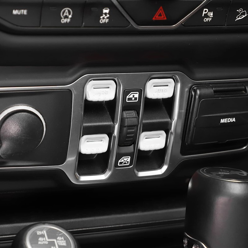 CheroCar for Jeep JL Window Switch Button Cover Trim Interior