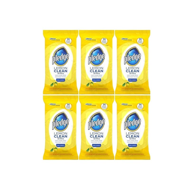 Lemon Furniture Polish Wipes (Pack of 24)