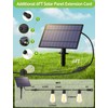 Larkvue 48FT Solar Outdoor String Lights with Remote & Timer,