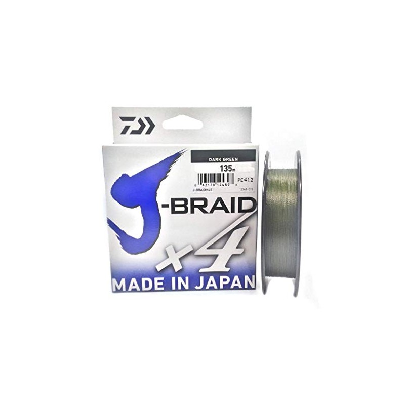 Daiwa Adult J-Braid X4E String Dark Green 0.15mm
