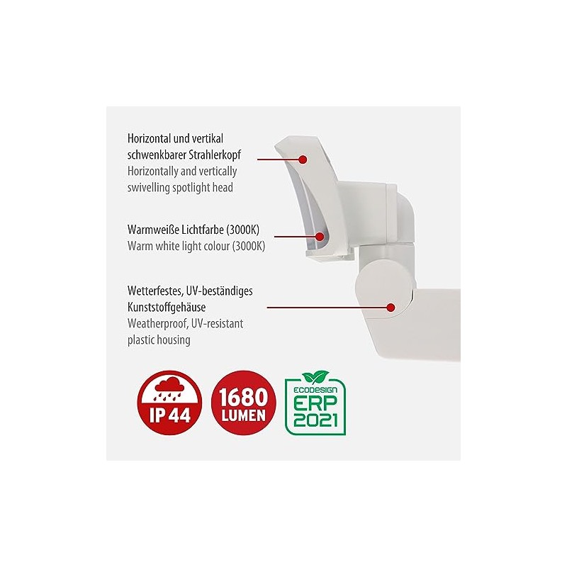 Brennenstuhl LED Spotlight WS 2050 W/LED Outdoor Spotlight 20 W