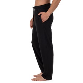 Fruit of the Loom Men's Breathable Jersey Sleep Pant, Black, XX-Large