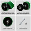 4" x 1.25" Caster Set of 4 Replacement Wheel, Polyurethane