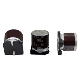 Elko Capacitor 20x Radial 100µF 25V SMD Electrolytic Capacitor up to 105°C 100uF Electrolytic Capacitor from Elna
