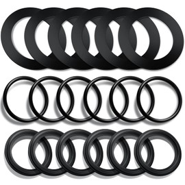 Sweetude 18 Pieces 25076RP O Ring Rubber Washer for 1 1/2 Inch Fittings Washer and Ring Compatible with Intex Pool Plunger Valves and Replacement Gasket 10745, 10262 and 10255