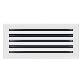BUILDMART - 22x10 Mud in Air Vent Cover - Drywall Mud-in White Air Vent - Mud Linear Slot Diffuser - Register Grille for Ceiling and Walls - Texas Buildmart