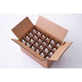 Focus Nutrition 24 Pack White Coated Boston Round Essential Oils Aromatherapy Glass Bottles Jar With White dropper cap, 1oz