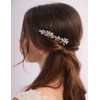 Teyglen Rhinestone Wedding Hair Comb Silver Crystal Headpiece for Bride