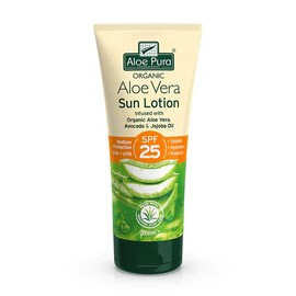 Aloe Pura Organic Aloe Vera SPF25 SUN LOTION 200ml + Aloe Vera Gel 100ml