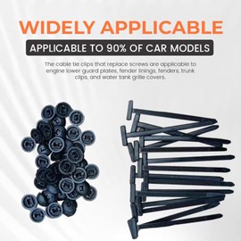 100PCS Nylon Universal Cable Tie Buckle, Heavy Duty Self-Locking Nylon Zip Ties Holder, Multipurpose Plastic Cable Ties Tool, New Multifunctional Cable Tie Buckle for Car Daily Repair