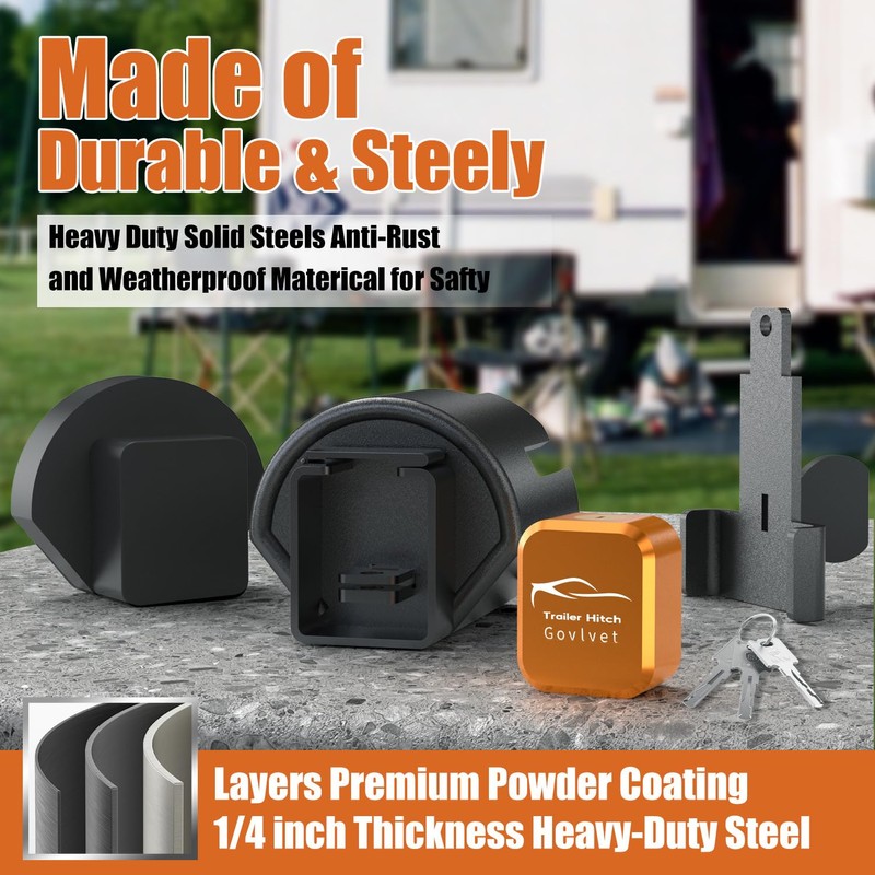 Trailer Lock Fits 2" and 2-5/16" Couplers - Heavy Duty