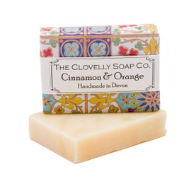 Clovelly Soap Co Natural Handmade Cinnamon & Orange Soap Bar for all Skin Types 100g