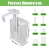 4 Pcs Hanging Aquarium Plant Holder with Feeders, Adjustable Height