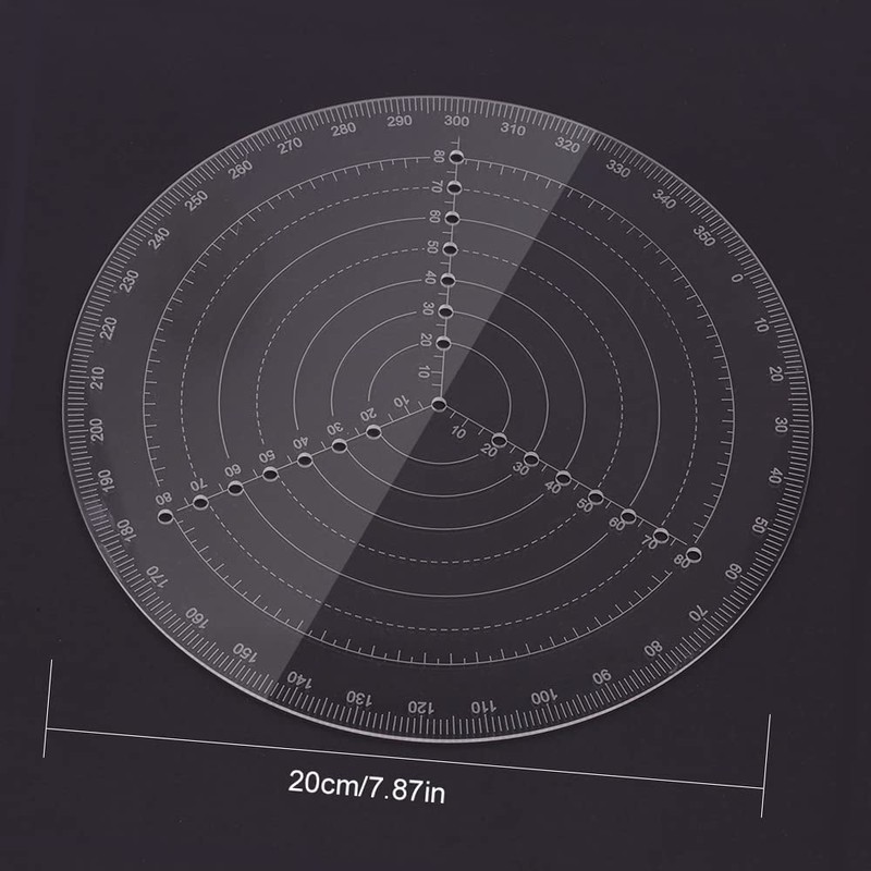 Round Center Finder Compass Clear Acrylic Lathe Centering Tool Circle