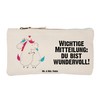 Mr. & Mrs. Panda Makeup Bag Unicorn Message, White, Hand