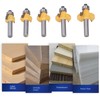 5 Pcs Round Over Router Bit 8mm Shank Carbide Corner
