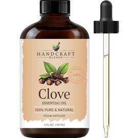 Handcraft Blends Clove Essential Oil - Huge 118 ml - 100% Pure and Natural - Premium Grade with Glass Dropper