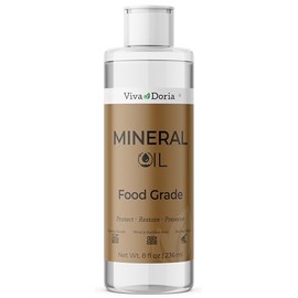Viva Doria Food Grade Mineral Oil, Conditioner for Wood Cutting Board, Countertop, Butcher Block, Lubricant for Knife and Stainless Steel (8 fl oz)