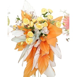 20 Sheets Pure color gold edge Flower Wrapping Paper,Waterproof Valentine's Day Bouquet Wrapping Paper 23x23Inch Used for DIY Crafts, Gift Packaging, Flower Shop Bouquet Packaging (Orange)