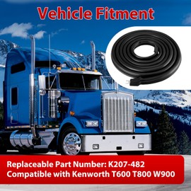 Cab Door Rubber Weatherstrip Seal Fit for Kenworth T600 T800 W900, Truck Stationary Edge Seal Strip Trim, 4M/13.12 FT Cab Door Seal, Noise Reduction, Weather Protection
