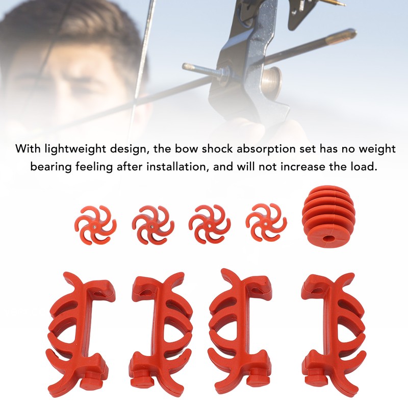 Rubber Shock Absorption Set Bow String Piece Dampening Stabilizer for