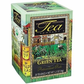 Hawaiian Islands Tea Company Organic Green Tea, All Natural - 20 Teabags (1 Box)