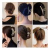 AMLEBE 5pcs Clips De Pelo De Pinzas Pelo De Oro