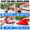 2 Pack Universal Shark Fin Car Roof Antennas with AM/FM