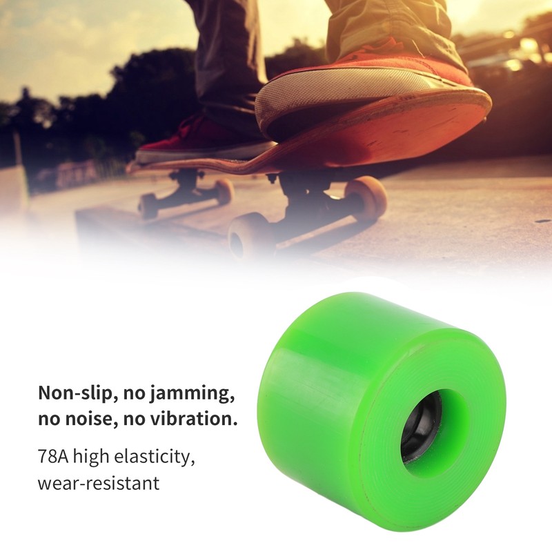PUENTE 4pcs 60x45mm Skateboard Wheels 78A Longboard Cruiser Wheels Replacement