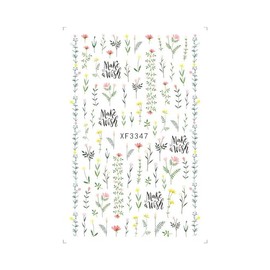 Blossom Branches Flower Nail Sticker Tulips Poppy Daffodil Rose Daisy Xf3347 Nail Wraps Stickers Manicure Supplies for Women Nails Full Long Lasting Easy Apply and Remove