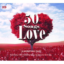 2CD 50 Songs Love, Romantic Music, Musica D'Amore, Elvis presley, Billie Holiday, Tommy Dorsey, Juliette Greco, Love Music