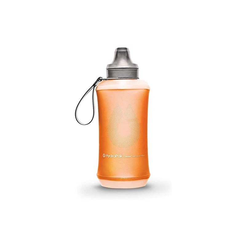 Hydrapak Crush Flexible Bottle, Mojave Orange, 500 ml