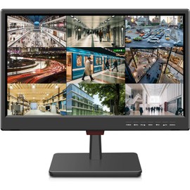 19 inch CCTV Monitor, TFT LCD Security Screen with VGA HDMI AV BNC USB Audio in/Out Ports Built-in Speaker, HD Wide Screen Display for Surveillance Camera STB 1024x768 Resolution with Power Adapter