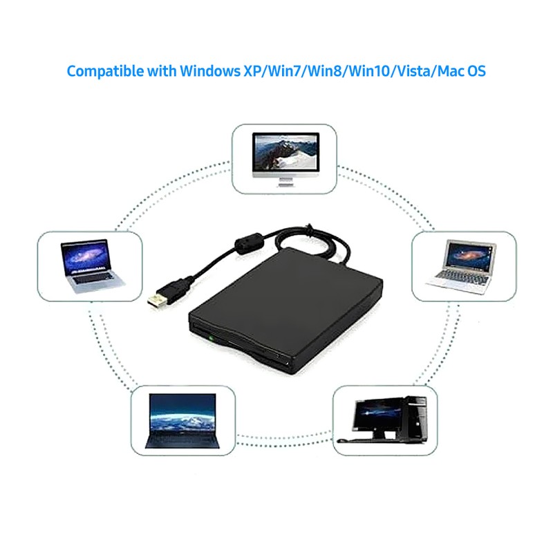 USB External Floppy Disk Drive Portable 3.5 inch Floppy Disk