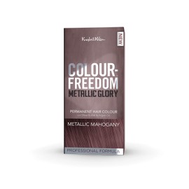 Colour Freedom Metallic Permanent Mahogany Conditioning Hair Dye. Infused with Shea Butter and Argan Oil for Ultra Glossy Conditioned Hair. 100% grey coverage. By Knight & Wilson.