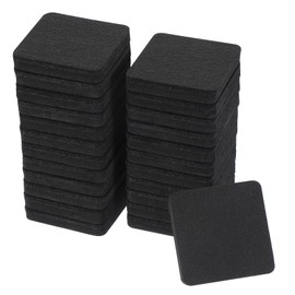 PATIKIL 2.5 Inch Felt Furniture Sliders, 24 Pcs Square Furniture Movers Slider Reusable Moving Pads Floor Protectors for Cabinet Table Carpet Sofa Couch, Black