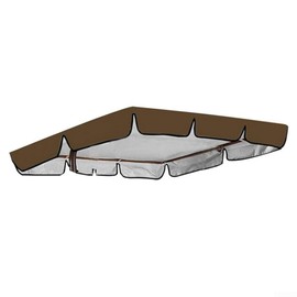 Outdoor Patio Swing Chair Canopy Replacement Cover, Porch Swing Seat Canopy Top For Porch Swing, Sunshade And Waterproof Windproof Heavy Duty Rip Proof Garden Top Cover(Brown)
