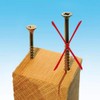 Reisser 8221590PB Cutter Pozi Countersunk Yellow Coated Woodscrew 300-Pieces with
