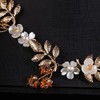 JWICOS Diadema de novia con hojas y flores, accesorio para