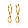 Sterling Silver Infinity Hoop Earrings (Gold)
