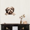 Peeking Lhasa Apso Wall Art Stickers Custom Abstract Pet Puppy