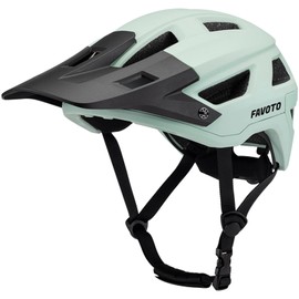 Favoto Mountain Bike Helmet - Dual Shell Lightweight MTB Helmet Bicycle Helmet Adjustable for Adults Men Women Youth CPSC Certificated, Light Green