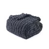 YnM Chunky Throw Blanket, Medium-Weight, Hand Knitted with Chenille Yarn,