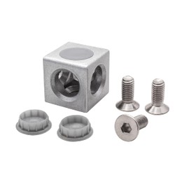 3-Way Cube Connector Corner Connector for Aluminium Profile 30 x 30 1 Piece