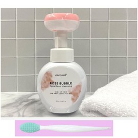 Mildly acidic rose bubble foam cleansing 250ml + nose wash brush / 약산성거품형 로즈버블 폼클렌징 250ml+코세척솔