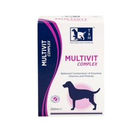 TRM PET Multivit Complex (200ml). Balanced Combination Of Essential Vitamins And Minerals For Dogs