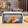 DYRABREST Stainless Steel Steel Bread Box Roll Top Bread Box