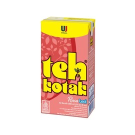 Teh Kotak Fruit Flavored Black Tea, Indonesian Flavored Iced Tea 10.14 fl oz (Lychee, Pack of 6)