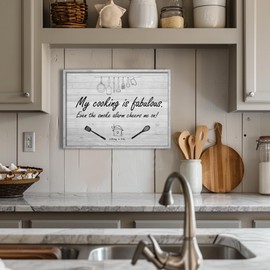 Kitchen Wall Decor - Illusion Framed My Cooking Is Fabulous Even The Smoke Alarm Cheers Me On Kitchen Decor, Kitchen Wall Art