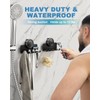 RIVAMBER Suction Cup Hooks, Razor Holder for Shower, Matte Black